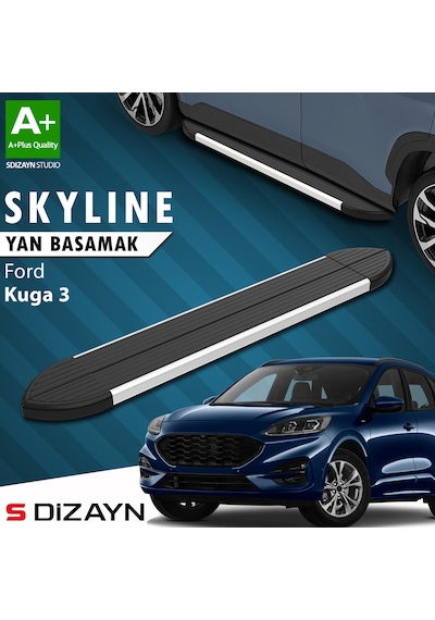 S-dizayn Ford Kuga 3 Skyline Aluminyum Yan Basamak 183 Cm 2020 Üzeri A+ Kalite