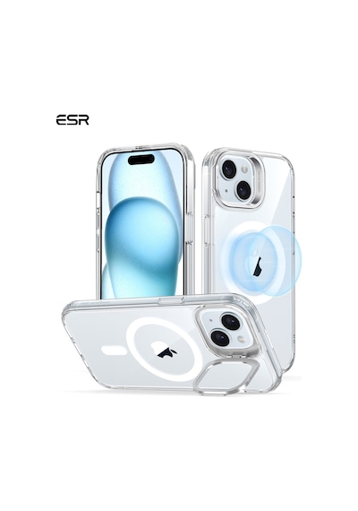 Esr Apple Uyumlu iPhone 15 Halolock Mag Safe Classic Hybrid Silikon Kılıf Şeffaf Şeffaf