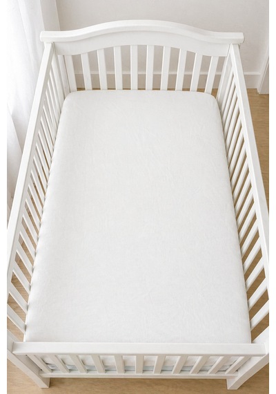 Pamuklu Penye 70x140 Lastikli Bebek Çarşafı Lastikli Beşik Çarşafı Bebek Çarşafı Beyaz