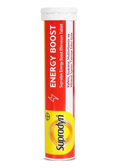 Energy Boost Efervesan Tablet L Kafein, Guarana, Multivitamin Ve Mineral