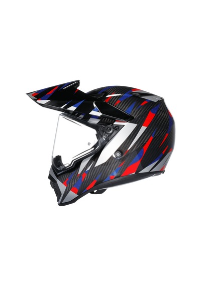 Agv Kask/ Ax9 Mplk Steppa Carbon/red/blue Renkli