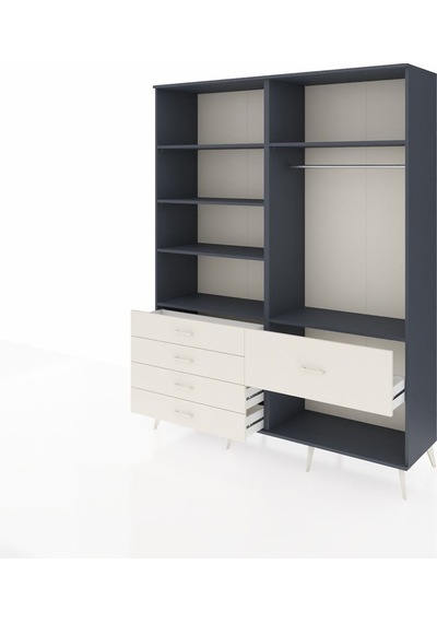 Hyperion Gardrop 6 Raflı 5 Çekmeceli Tek Askılı 176x44x221 Antrasit-antrasit/aytaşı Antrasit/aytaşı Hyperion Gardrop 6 Raflı 5 Çekmeceli Tek Askılı 176x44x221 Antrasit-antrasit/aytaşı Antrasit/aytaşı