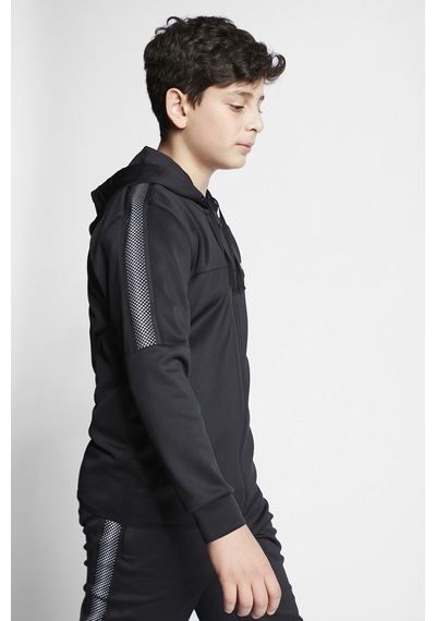 Lescon Siyah Çocuk Fermuarlı Kapüşonlu Sweatshirt 23b-3109