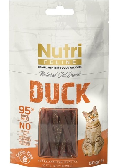 Nutri Feline Ördekli Tahılsız Kedi Ödül Maması 50 G