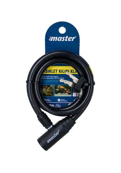 Master 500941 Anahtarlı Bisiklet Kilidi 10mm X 80cm Çok Renkli