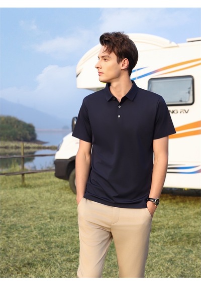 New Performance Premium Polo T-shirt 67.1% Nylon 22.0% Pamuk 10.9% Spandex Lacivert