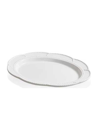 The Mia Grande Servis Tabağı Beyaz 41x31 Cm Grd0012