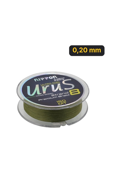 Nippon Urus 8x Braid 150 Mt Moss Green İp Misina 0,20 mm