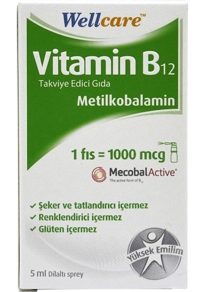 Wellcare Vitamin B12 1000 Mcg Sprey 5 ML