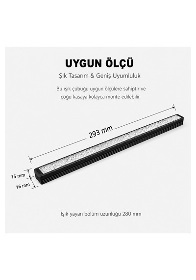 Kasa İçi Kristal Argb Işık Çubuğu Beyaz