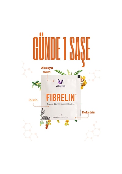 Vitisfera Fibrelin Akasya Gamı - Inülin - Dirençli Dekstrin Içeren Prebiyotik Kompleks 30 Saşe Vitisfera Fibrelin Akasya Gamı - Inülin - Dirençli Dekstrin Içeren Prebiyotik Kompleks 30 Saşe