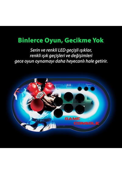 İdragon M9 Arcade Oyun Konsolu Hdmı Çıkış 64gb Hafıza 2 Oyunculu Joystick Seti