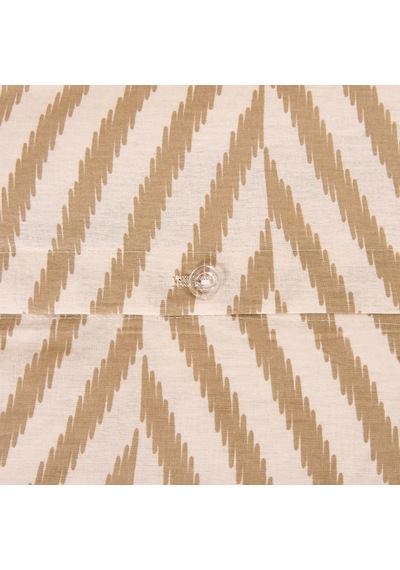 Soft Herringbone Çift Kişilik Nevresim Takımı - Ekru / Taş Renkli