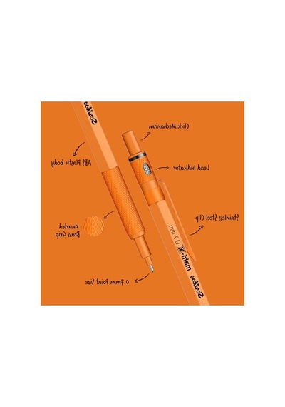 0.7 Mm Turuncu Versatil Kalem, Yüksek Kalite Şeffaf Ambalajda