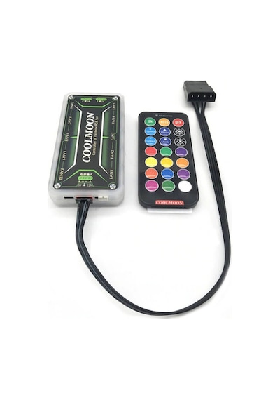 Coolmoon Rgb Pc Fan Denetleyici Kontrolcü 10X6Pin 2X4Pin