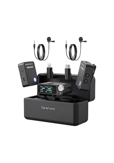 Saramonic Ultra 03 Kablosuz Yaka Mikrofonu, 32-bit Rx9+tx9+tx9 Lavalıer Mıc Black