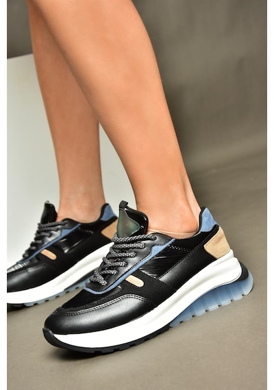 Fox Shoes R312911909 Siyah Kadın Spor Ayakkabı Sneakers Siyah
