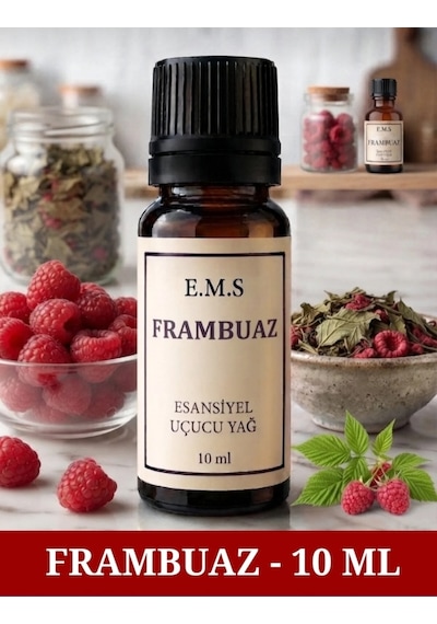 Frambuaz Esansiyel Uçucu Yağ Buhurdanlık Yağı Difüzör Esansı Oda Kokusu Esansı Mum Esansı 10 Ml. Meyve
