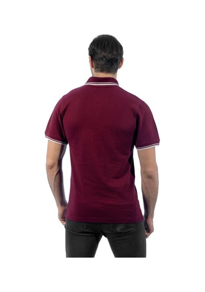 Şensel, Polo Yaka Tişört, Bordo-Beyaz -136E3615- Tshirt, T-shirt Bordo