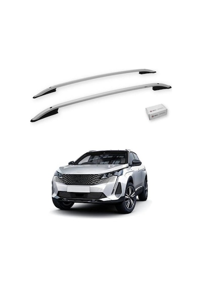 Turtle Peugeot 3008 P84 2017-2024 Tavan Çıtası Crown Gri