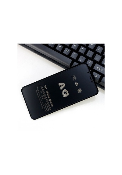 Ally Apple Uyumlu   iPhone 13 Pro Max 6.7Inç Full Glue Matte Tempered Cam Ekra Siyah