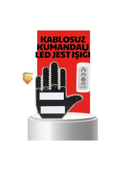 Uzaktan Kumandalı Led Jest Işığı - 3 Farklı Hareket Modu Renkli