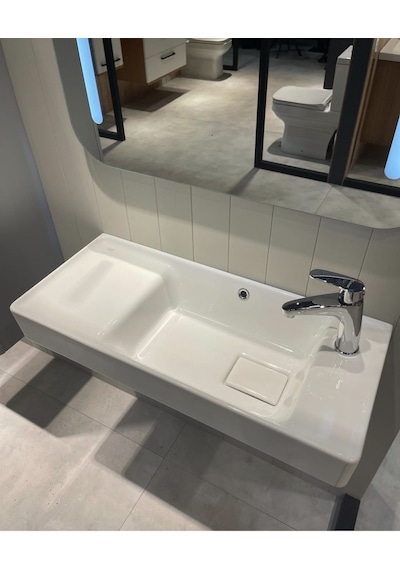 Turkuaz Seramik Cerastyle Sharp Etajer Uyumlu Lavabo 80 x 35 CM