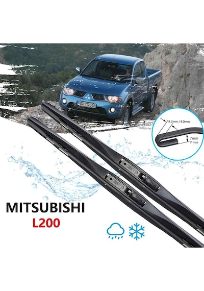 Mitsubishi L200 Ön Cam Hybrid Silecek Takımı 2009-2014