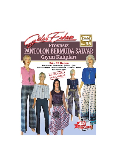 Güler Erkan Provasız Pantolon Bermuda Şalvar Giyim Kalıpları No95
