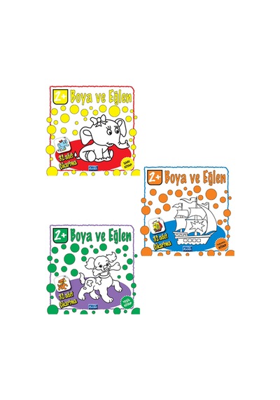 Boya Ve Eğlen Serisi Sarı, Turuncu Ve Yeşil Kitap Seti