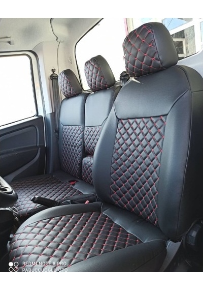 Fiat Pratico 2+1 Araca Özel Deri Oto Koltuk Kılıfı (493099459)