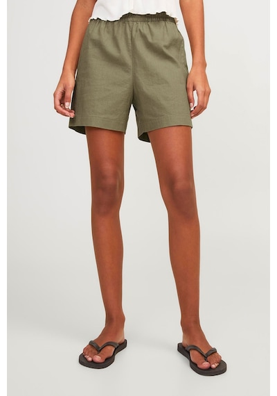 Jack & Jones Jjxx Jxpoppy Lınen Hw Shorts P Yeşil Kadın Şort 000000000101961818 Yeşil