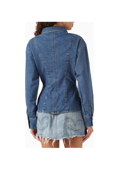 Banana Cici Mavi Rose Gömlek - Denim - Klasik & Modern Tasarım, Fitted Silhouette & Düğmeli Ön