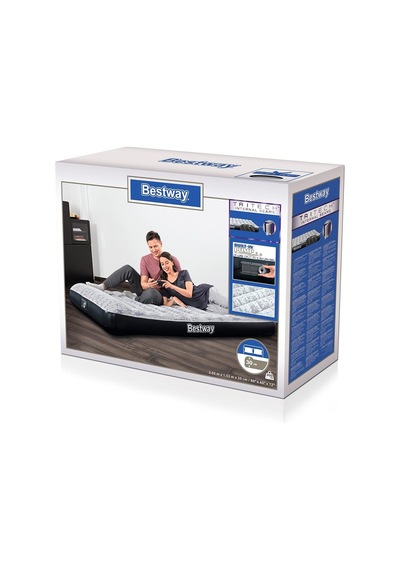 Bestway Bestway Çift Kişilik Desenli Pompalı Şişme Yatak Çok Renkli