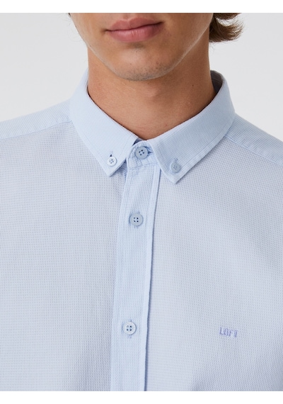 Regular Fit Erkek Gömlek U.kol Açık Mavi