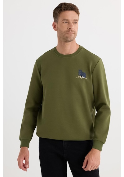 Tudors Unisex Relax Fit Pamuklu Yumuşak Dokulu Bisiklet Yaka İçi Polarlı Baskılı Yeşil Sweatshirt-37312 Yeşil Tudors Unisex Relax Fit Pamuklu Yumuşak Dokulu Bisiklet Yaka İçi Polarlı Baskılı Yeşil Sweatshirt-37312 Yeşil