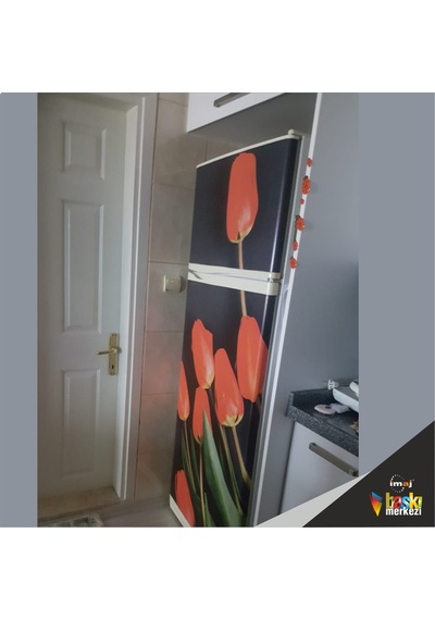Buzdolabı Ve Bulaşık Makinesi Kapak Folyo Kaplama Laleler (372864431)