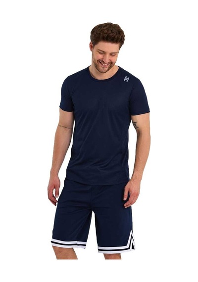 Adams Erkek Polyester Beyaz Şeritli Basketbol Şort 001