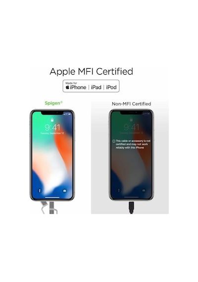 Spigen Essential 3in1 Lightning + USB-C + Micro USB Dayanıklı Naylon Örgü Hızlı Şarj ve Data Kablo MFI Lisanslı (1.5 Metre) C10i3 Silver - 000CB23017