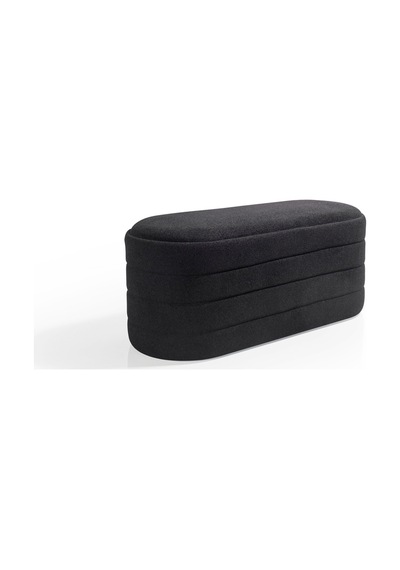 Bench Puf - Yatak Ucu Bench - Cnc Çizgili Modern Bench Modelleri -oturma Bankı -küçük Koltuk Siyah