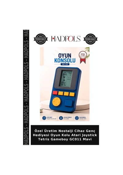 Özel Üretim Nostalji Cihaz Genç Hediyesi Oyun Kolu Atari Joystick Tetris Gameboy Gc011 Mavi