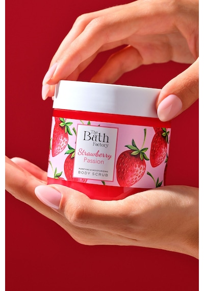 The Bath Factory Çilek Aromalı Vücut Peeling 300 G