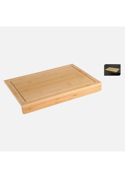 Tezgaha Geçmeli Bambu Kesme Tahtası 35x24 Cm Bambu