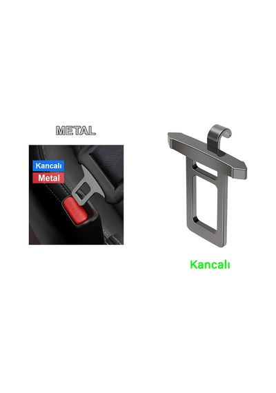 Emniyet Kemer Yükseltici Metal Kancalı Tip 2 Adet