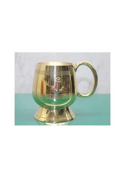 1 Adet Pirinç Çapali Kupa Bardak Metal Kupa Bardak, Masaüstü Kullanım, Vintage Tasarım, Brass Mug, Coffee Cup