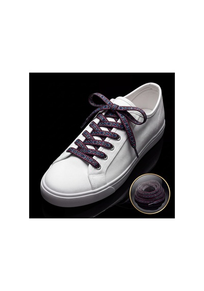 Last İcon Siyah Zemin Pembe Turkuaz Desenli Yassı Ayakkabı Bağcığı Spor Sneaker Siyah & Pembe & Turkuaz % Lacivert
