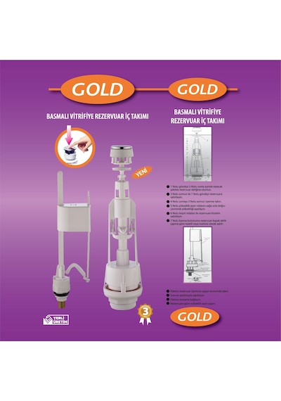Aset Gold Basmalı İç Takım Beyaz