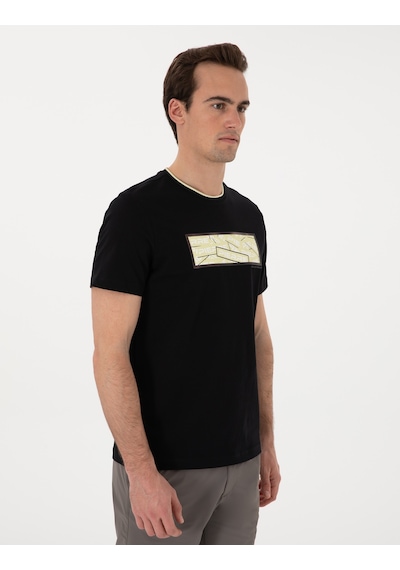 Pierre Cardin Erkek Siyah Tişört 50302577-vr046 Siyah