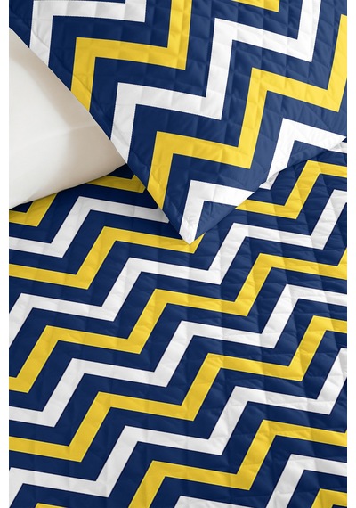 Lacivert Geometrik Zigzag Genç Odası Tek Kişilik Pike Takımı - Sarı 160x220 Cm Kapitone Yatak Örtüsü Günbatımı Doku Rüyası Lacivert Geometrik Zigzag Genç Odası Tek Kişilik Pike Takımı - Sarı 160x220 Cm Kapitone Yatak Örtüsü Günbatımı Doku Rüyası