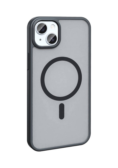 Apple Uyumlu iPhone 14 Kılıf Magsafe Destekli Kamera Yükseltili Silikon Mat Parmak İzi Tutmayan Ata Pro Tech Gri